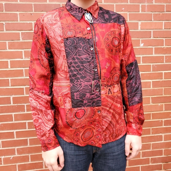 Silk Long-Sleeve Button-Up by Chico's - Picture 3 of 4